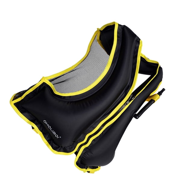 Decodeary Drifting Vest With Strong Zipper Stay Safe In Water Portable Air Nozzle Easy black