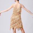 thumbnail image 4 of Robe Mini Sans Manches à Paillettes et Plumes pour Femmes, Col Rond, Bretelles, 4 of 9