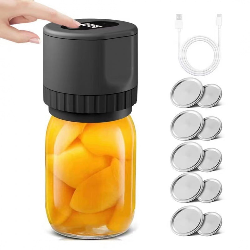 Scelleuse Électrique Automatique pour Boîtes Mason, Scelleuse sous Vide, Scelleuse de Conservation des Aliments, Scelleuse sous Vide pour Bouteilles