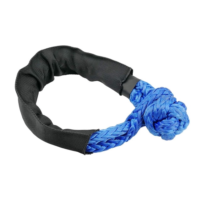 Car Broke Down With Protective Sleeve Portable UTV Strap Rope Trailer Off Road Towing Synthetic Soft Shackle ATV Winch SUV ,Easy to Carry
