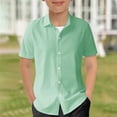 thumbnail image 4 of Kids Summer Casual Beach Shirt - Button Down, Gradient Design, Unisex, Perfect for 5-14 Years Old, 4 of 5