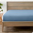 thumbnail image 1 of Bare Home Fitted Sheet - Premium 1800 Collection - Deep Pocket - Ultra-Soft Wrinkle Resistant - Full, Coronet Blue, 1 of 7