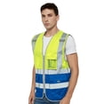 thumbnail image 1 of TOPTIE Class 2 High Visibility Zipper Front Safety Vest 9 Pockets and Reflective Strips Meets ANSI/ISEA Standards, 1 of 7