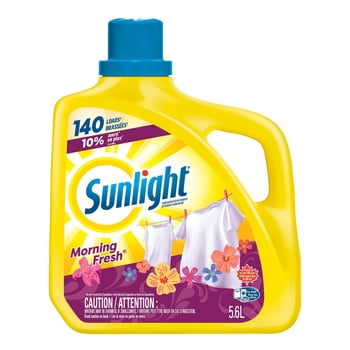 Sunlight Morning Fresh Concentrated Liquid Laundry Detergent, 5.6 Litres, 140 Washloads