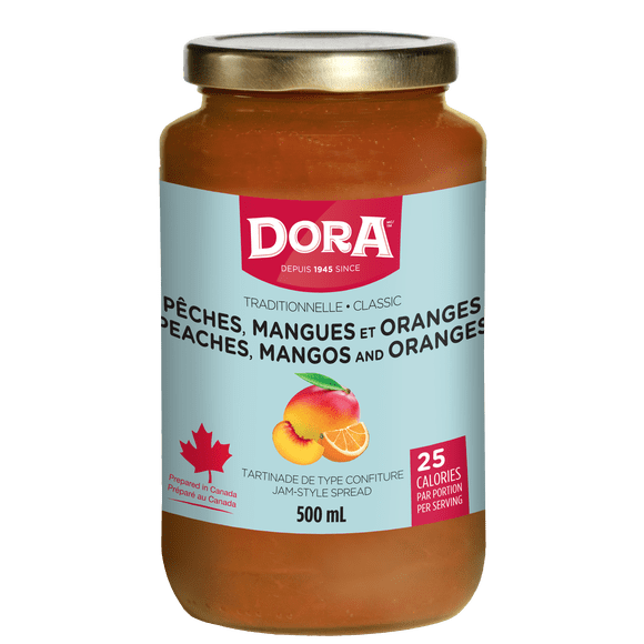 Dora Pêches, Mangues, Oranges Tartinade Légère Traditionnelle