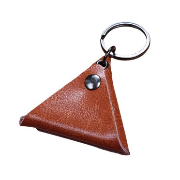 Yinanstore Plectrum Case Bag Guitar Pick Holder Keychain Mini Leather Stringed Accessories Carrying Case Storage Bag for Acoustic Guitar Orange