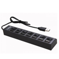 thumbnail image 1 of GlobalTone USB 2.0 hub 1x7 with USB adapter and 1.5ft USB cable, 1 of 3
