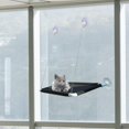 thumbnail image 4 of Cat Window Perch Hammock Hanging Bed Suction Cup Detachable Window Mount for Pet Black, 4 of 7