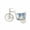 Blue, variant on Flowers for Decoration,Imitation Vine Weaving Basket - Decorative Flower Arrangement Multi Function Desktop Storage for Home Wedding