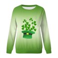thumbnail image 4 of QIPOPIQ Chandails en Molleton à Manches Longues pour Femmes T-Shirts de la Saint-Patrick T-Shirt Trèfle T-Shirt Vert Hauts T-Shirts de la Saint-Patrick Col Rond Tunique T-Shirts de Vacances Graphiques Offres, 4 of 4