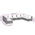 thumbnail image 4 of vidaXL 9 Piece Garden Lounge Set with Cushions Poly Rattan Black, 4 of 4