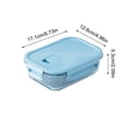 thumbnail image 3 of Meal Prep Containers Reusable, Bento Box Glass Lunch Box Kids Kids Lunch Container Salad Bento Box Pre Meal Containers, B-640ml, 3 of 6