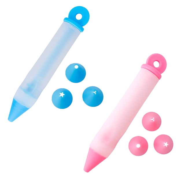 RKSTN Kitchen Utensils 2PC Baking Tools Ice Cream Cup Ice Tube Silicone Nozzle Dessert Decoration Cake Pen Cake DIY Graffiti Pen Squeezing Cream Pen Kitchen Utensils