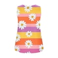 thumbnail image 3 of UPPADA Camisoles Mignonnes pour Femmes Tendance Col Rond à Fleurs Hauts d'Été Sans Manches Blouses Chic Décontracté Camisoles Graphiques Orange,G, 3 of 5