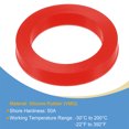 thumbnail image 3 of Unique Bargains Rondelle Plate en Caoutchouc Silicone DN25 1 Pieds Connecteur Rapide Joint Rouge, 3 of 5