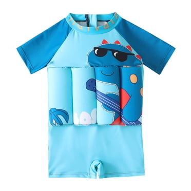 Maillot de Bain Garçon Tout-Petit Maillot de Bain Garçon Tout-Petit à Flottabilité Imprimé Requin une-Pièce à Manches Courtes