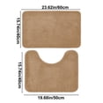 thumbnail image 3 of Yhmxh Bathroom Floor Mat 2 Piece Solid Color AntiDirty Carpet Toilet Bathroom Non Slip Absorbent Floor Mat Bathroom Foot Mat Washable Rug Anti-slip Rug Decorative Rug Rugs for Living Room Outdoor Rug, 3 of 5