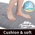 thumbnail image 3 of ORUYROP Memory Foam Bath Mat Rug, 24 x 17 Inches, Comfortable, Soft, Super Water Absorption, Machine Wash, Non-Slip, Thick, Easier to Dry for Bathroom Floor Rugs, Gray, 3 of 7