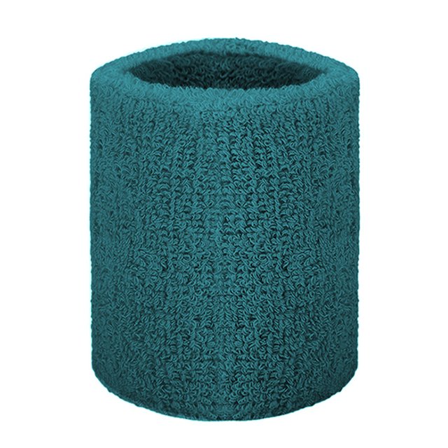 GOGO 100 Pieces Sports Wristbands Terry Cloth Sweatbands 3 Inches Dark Teal