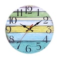 thumbnail image 1 of Decorative Round Wall Clock Arabic Numerals Wall Clock Ticking Quartz Movement Decorative Clock, 1 of 9