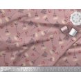 thumbnail image 3 of Soimoi polyester Crepe Fabric Text,Floral & Eiffel Tower Architectural Fabric Prints By Yard 52 Inch Wide, 3 of 3