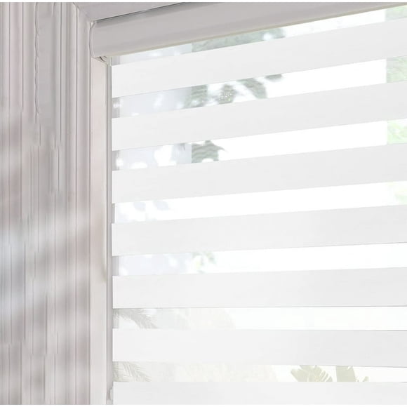 Cordless Zebra Roller Blinds, Day and Night Sheer Blinds, White