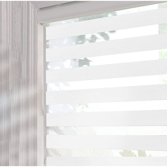 Cordless Zebra Roller Blinds, Day and Night Sheer Blinds, White