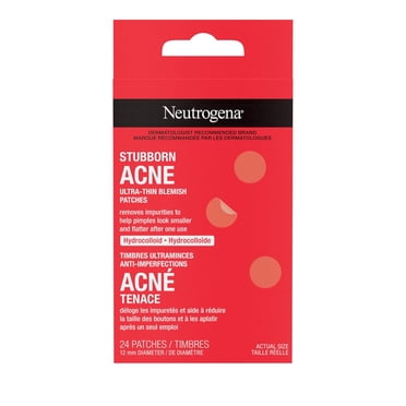 Timbres anti-imperfections Neutrogena Acné tenace, Traitement hydrocolloïde ponctuel, Timbre antiacné, Hypoallergénique,