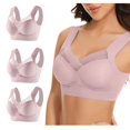 thumbnail image 2 of Timegard Womens 3pc Wireless Bra Mesh Back Smoothing Full Coverage High Support Comfort Thin Bralette, 2 of 6