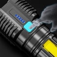 thumbnail image 4 of LEEYNEER Flashlight COB Lights for Night  1000 Lumen Super Bright Handheld USB Rechargeable Flashlight  Portable Flashlights with 3 Lighting Modes  Zoomable  Waterproof for Hiking  Campin, 4 of 8