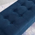 thumbnail image 2 of Imperial Tufted Double Ottoman With Studs And Gold Base (Navy), 2 of 2
