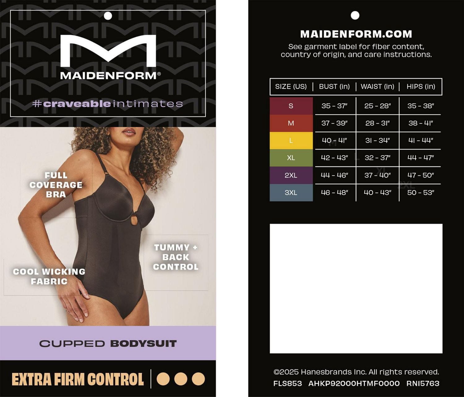 Combinaison à bonnets avec maintien extra fermentation Maidenform