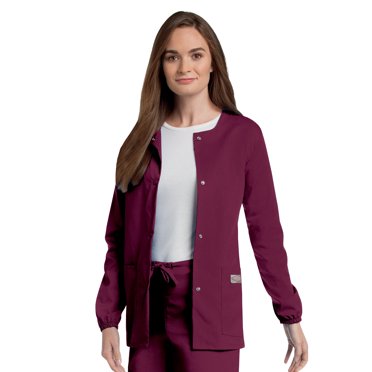 Landau Zone de Gommage Veste de Gommage à Boutons-Pression Coupe Décontractée pour Femmes, Durable, Col Bijou, Manchette Élastique