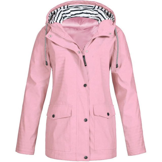 Women’s Waterproof, Softshell Rain Jacket, Outdoor, Breathable, Packable, Transition, Lightweight Jacket with Hood for Spring, Autumn, Hiking, Trekking, Cycling
