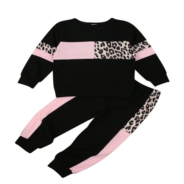 Baby Boys 2PCS Pants Sets Long Sleeve Round Neck Sweatshirt Tops Solid Color Pants Sets