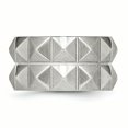 thumbnail image 3 of Stainless Steel Brushed Grooved 12mm Band Ring 13 Size, 3 of 6