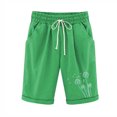 thumbnail image 1 of Plebaso Womens Casual Shorts Knee Length Rull up Printed Shorts Straight Summer Short Pants with Pockets, 1 of 3