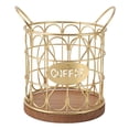 thumbnail image 2 of Coffee Pod Holder, Large Capacity Coffee Basket Storage, Modern Metal Coffee Capsule Basket with Wooden Base Coffee Pods Storage Organizer for Coffee Bar Countertop, 2 of 7