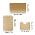thumbnail image 3 of Dvkptbk Memory Foam Bath Mat Set Bathroom Rugs for 3 Pcs Toilet Mats Soft Comfortable Water Absorption Nonslip Thickmachine Washableeasier to Dry Dark Carpets Suits Bath Rugs Bathroom Decor, 3 of 8