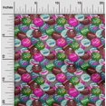 thumbnail image 2 of oneOone Tissu Georgette Viscose Bordeaux Rétro Bouteille Soda Cap Matériel de Robe Tissu Imprimé Tissu au Mètre 42 Pouces de Large-Rs, 2 of 5