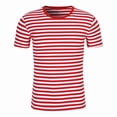 thumbnail image 1 of T-Shirt Pur à Manches Courtes Coupe Ample pour Couples T-Shirts pour Femmes Rouge G, 1 of 6