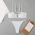 thumbnail image 5 of CEHVOM Women Split Swimsuit Show Waist Solid Color Bikini, 5 of 5