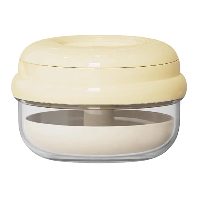 FashionCha Boîte de Bain pour Dentiers Voiture Étanche aux Fuites avec Panier-Filtre Étui de Retenue Beige