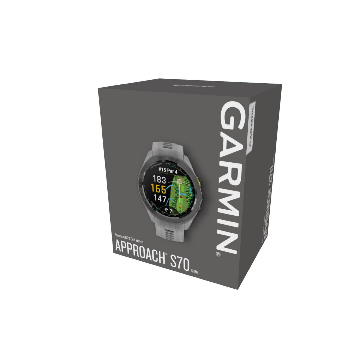 Montre intelligente Garmin de golf GPS haut de gamme Approach® S70 1.2 po avec écran AMOLED - 42 mm