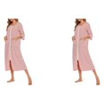 thumbnail image 4 of yingyy 1/2/3 Polyester Robe de Nuit pour Femmes Décontractée de Remplacement Col Rond Manches Longues Double Poche Respirante Peignoir de Maison Vêtement de Nuit Rouge TTG 2 Pcs, 4 of 6