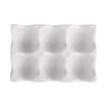 thumbnail image 1 of 6 Grids Egg Holder Ceramic Anti-Slip Egg Box Refrigerator Shockproof Egg Storage Box (White), 1 of 8
