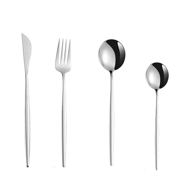 4-Piece Travel Utensils Set, Easy to Clean, for Lunch Box Workplace Camping School Picnic