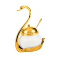 thumbnail image 3 of GROWTH TANK Sugar Container Porcelain Canister Spice Container for Sugar Wedding Buffets gold, 3 of 9
