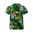 thumbnail image 2 of Jowowha Chemises Décontractées d'Été pour Petits Garçons Aloha Luau Col Rabattu Hauts Tropicaux Type K 140, 2 of 7