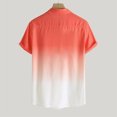 thumbnail image 4 of FAIWAD Men's Gradient Shirts Short Sleeve Button Down Lapel Tops Summer Casual Lightweight Breathable Shirts, 4 of 5